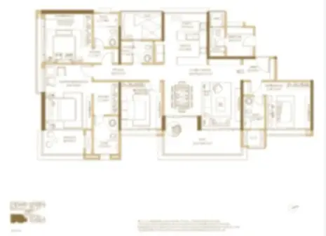 Century Tisora Apartment 4 BHK Floor Plan by Century Group located at Yelahanka, Bangalore Karnataka